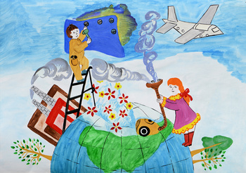 «Защитить озоновый слов - значит защитить себя» Кузьмина Полина, 10 лет, д. Зимницы, Сафоновкий район, Смоленская область